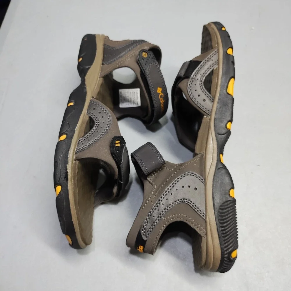 Columbia Riptide Sandals Mens US 8 Gray Black Open Toe Hook & Loop YM 6045-255